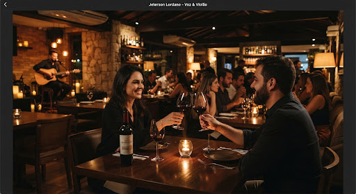 Restaurante requintado com clientes brindando